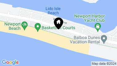 Map of 1102 W Oceanfront, Newport Beach CA, 92661