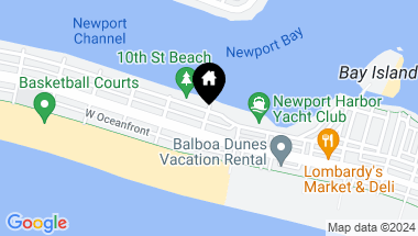 Map of 825 W Bay Avenue, Newport Beach CA, 92661