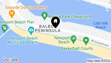 Map of 1607 W Balboa Boulevard, Newport Beach CA, 92663