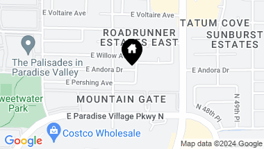 Map of 4625 E ANDORA Drive, Phoenix AZ, 85032