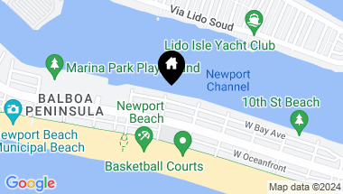 Map of 1344 W Bay Avenue, Newport Beach CA, 92661