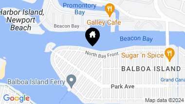 Map of 407 N Bayfront, Newport Beach CA, 92662