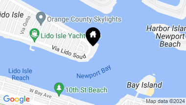 Map of 940 Via Lido Nord, Newport Beach CA, 92663