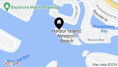 Map of 20 Harbor Island Road , Newport Beach CA, 92660
