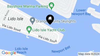 Map of 820 Via Lido Nord, Newport Beach CA, 92663