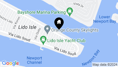 Map of 748 Via Lido Nord, Newport Beach CA, 92663