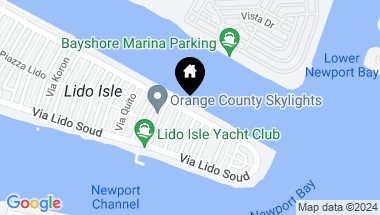 Map of 740 Via Lido Nord, Newport Beach CA, 92663