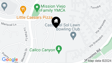Map of 24182 Via Santa Clara, Mission Viejo CA, 92692
