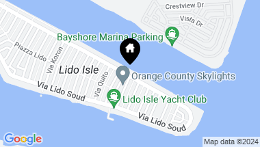 Map of 704 Via Lido Nord, Newport Beach CA, 92663