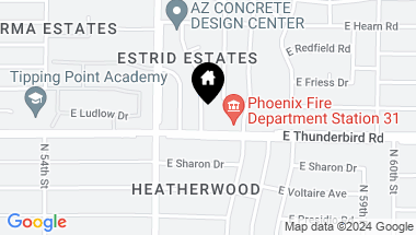 Map of 13809 N 57TH Street, Scottsdale AZ, 85254