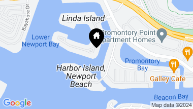 Map of 18 Linda Isle, Newport Beach CA, 92660