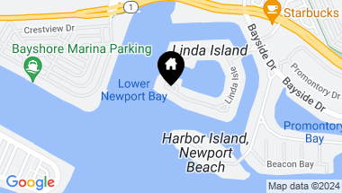 Map of 38 Linda Isle, Newport Beach CA, 92660