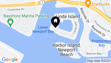 Map of 38 Linda Isle, Newport Beach CA, 92660
