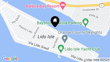 Map of 604 Via Lido Nord, Newport Beach CA, 92663