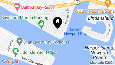 Map of 2681 Bayshore Drive Drive, Newport Beach CA, 92663