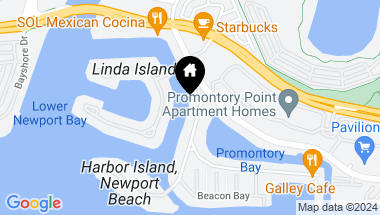 Map of 443 Harbor Island Drive, Newport Beach CA, 92660
