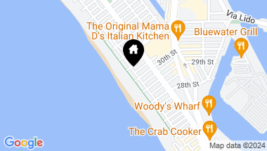 Map of 3006 W Oceanfront, Newport Beach CA, 92663