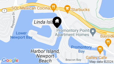 Map of 7 Linda Isle, Newport Beach CA, 92660