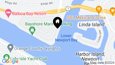 Map of 2732 Bayshore Drive, Newport Beach CA, 92663