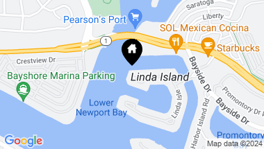 Map of 88 Linda Isle, Newport Beach CA, 92660