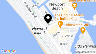 Map of 215 32nd Street, Newport Beach CA, 92663