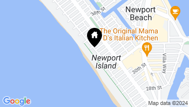 Map of 3405 W Oceanfront, Newport Beach CA, 92663