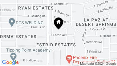 Map of 5710 E ESTRID Avenue, Scottsdale AZ, 85254