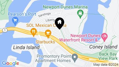 Map of 345 Mayflower Drive, Newport Beach CA, 92660