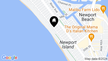 Map of 3611 Seashore Drive, Newport Beach CA, 92663