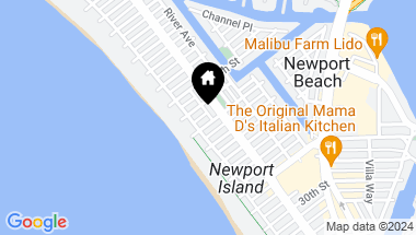 Map of 123 36th B, Newport Beach CA, 92663
