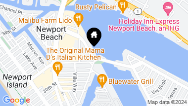 Map of 3316 Via Lido, Newport Beach CA, 92663