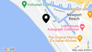 Map of 111 38th Street, Newport Beach CA, 92663
