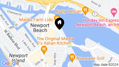 Map of 3351 Via Lido, Newport Beach CA, 92663