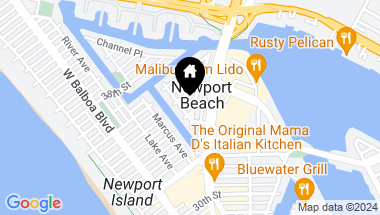 Map of 505 Clubhouse Avenue, Newport Beach CA, 92663