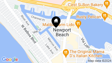 Map of 507 35th St. "B" Street, Newport Beach CA, 92663