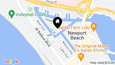 Map of 402 38th Street, Newport Beach CA, 92663