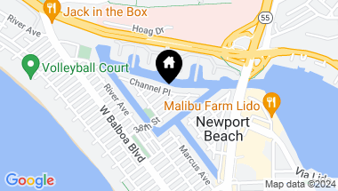 Map of 500 39th Street A, Newport Beach CA, 92663
