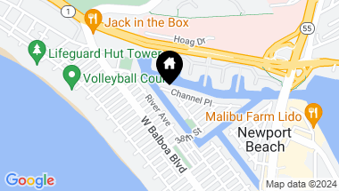 Map of 4015 Marcus Avenue, Newport Beach CA, 92663
