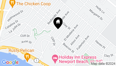 Map of 425 Tustin Avenue, Newport Beach CA, 92663