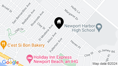 Map of 518 Aliso Avenue, Newport Beach CA, 92663