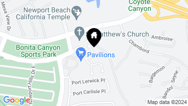 Map of 2762 Hillview Drive 20, Newport Beach CA, 92660