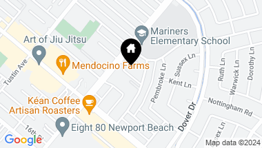 Map of 2132 Cresta Drive, Newport Beach CA, 92660