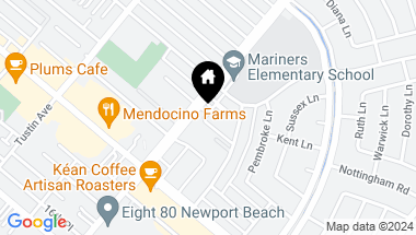 Map of 1171 Winslow Lane, Newport Beach CA, 92660