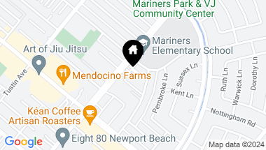 Map of 2173 Andover Lane, Newport Beach CA, 92660