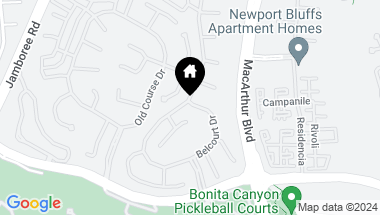 Map of 64 Belcourt Drive, Newport Beach CA, 92660