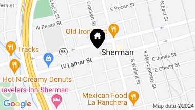 Map of 120 S Crockett Street, Sherman TX, 75090