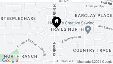 Map of 16424 N 64TH Place, Scottsdale AZ, 85254