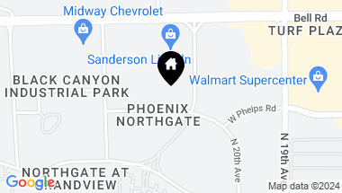 Map of 16612 N 21ST Avenue, Phoenix AZ, 85023
