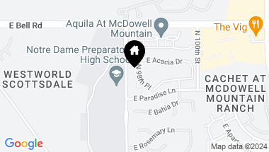 Map of 16822 N 98TH Place, Scottsdale AZ, 85260