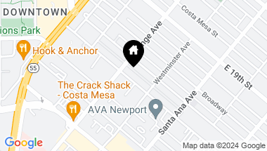 Map of 218 E 18th Street, Costa Mesa CA, 92627